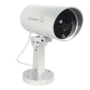 Indoor/Outdoor Motion Activated Dummy Camera With Flashing Red LED Light Indoor/Outdoor Motion Activated Dummy Camera With Flashing Red LED Light