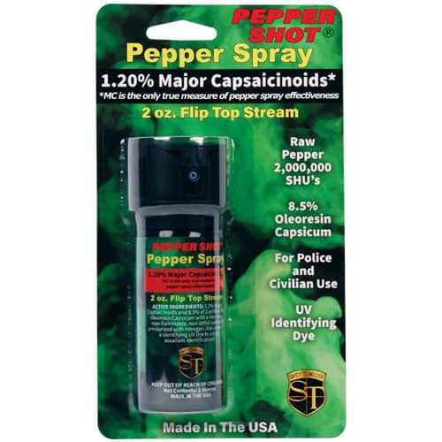 Pepper Shot Pepper Spray 2.0 ounces Package View Pepper Shot Pepper Spray 2.0 ounces Package View
