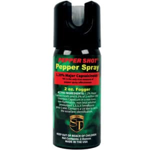 Pepper Shot Pepper Spray 2.0 ounces Front view Pepper Shot Pepper Spray 2.0 ounces Front View