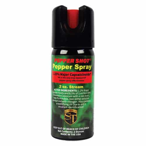 Pepper Shot Pepper Spray 2.0 ounces Front view Pepper Shot Pepper Spray 2.0 ounces Front view