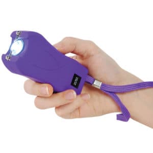 Runt Rechargeable Stun Gun With Flashlight And Wrist Strap Disable Pin Purple Hand Held Runt Rechargeable Stun Gun With Flashlight And Wrist Strap Disable Pin Purple Hand Held
