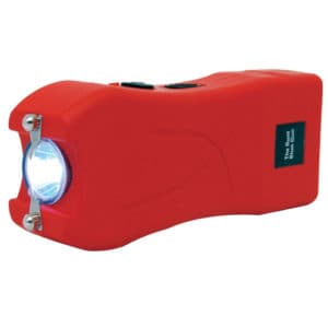Runt Rechargeable Stun Gun With Flashlight And Wrist Strap Disable Pin Red
