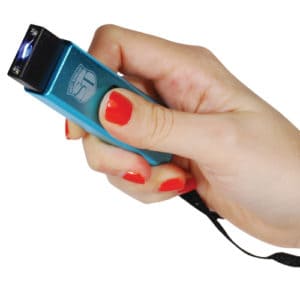 Flash Drive USB Stun Gun Blue handheld view