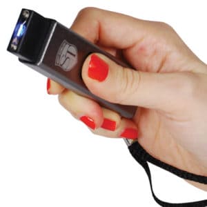 Flash Drive USB Stun Gun Silver handheld view