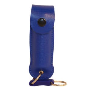 Wildfire 1.4% MC 1/2 oz pepper spray leatherette holster and quick release keychain Purple