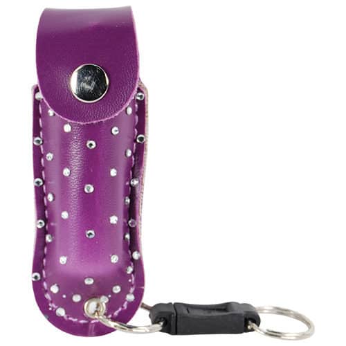 Wildfire 1.4% MC 1/2 oz with rhinestone leatherette holster purple and quick release keychain Wildfire 1.4% MC 1/2 oz with rhinestone leatherette holster purple and quick release keychain
