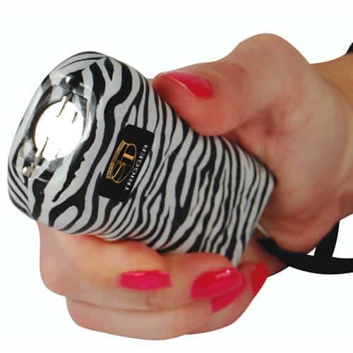 Trigger Stun Gun Flashlight with Disable Pin Zebra Trigger Stun Gun Flashlight with Disable Pin Zebra