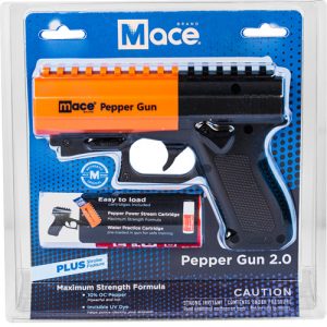 Mace brand pepper gun 2.0 left package view Mace brand pepper gun 2.0 left package view